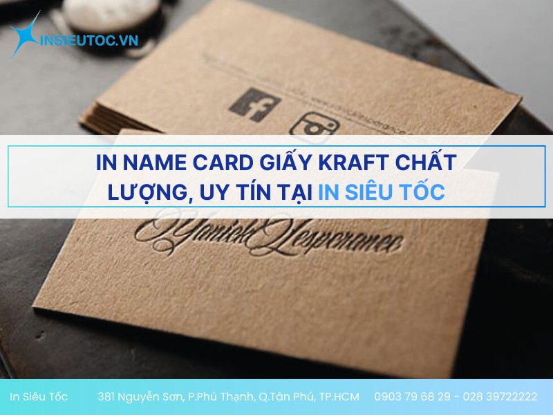 in name card giấy kraft