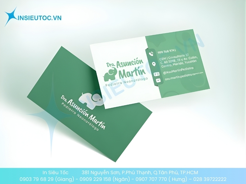 Mẫu name card cao cấp cho bác sĩ nhi