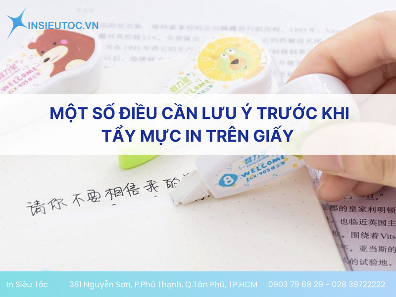 dung dịch tẩy mực in trên giấy gồm loại nào