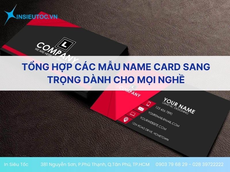 mẫu name card sang trọng