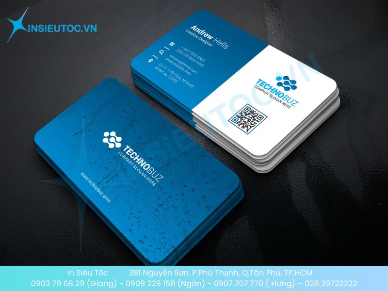 Name Card đơn giản cho công ty công nghệ