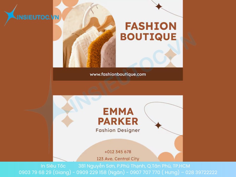 Name Card cho shop quần áo thu đông