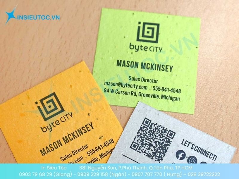 Mẫu card visit giấy Mỹ Thuật cho người bán hàng
