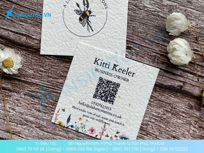 Mẫu card visit giấy Mỹ Thuật cho chủ shop nhỏ