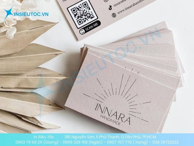 Mẫu card visit giấy Mỹ Thuật cho shop handmade