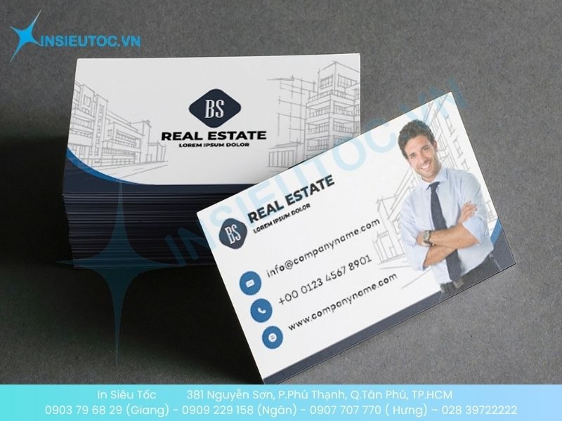 Mẫu card bất động sản đơn giản