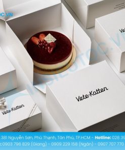 Mẫu in hộp giấy đựng bánh đơn giản