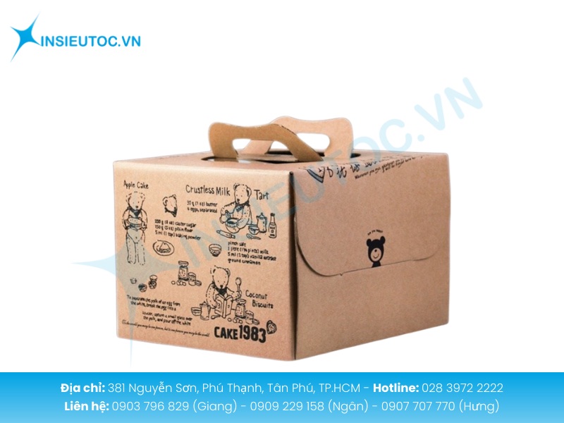 Hộp giấy đựng bánh thân thiện môi trường an toàn tiện lợi và nâng giá trị thương hiệu