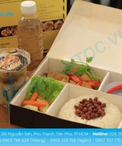 Hộp đựng thức ăn chia ngăn giữ hương vị riêng biệt tiện lợi cho cơm văn phòng