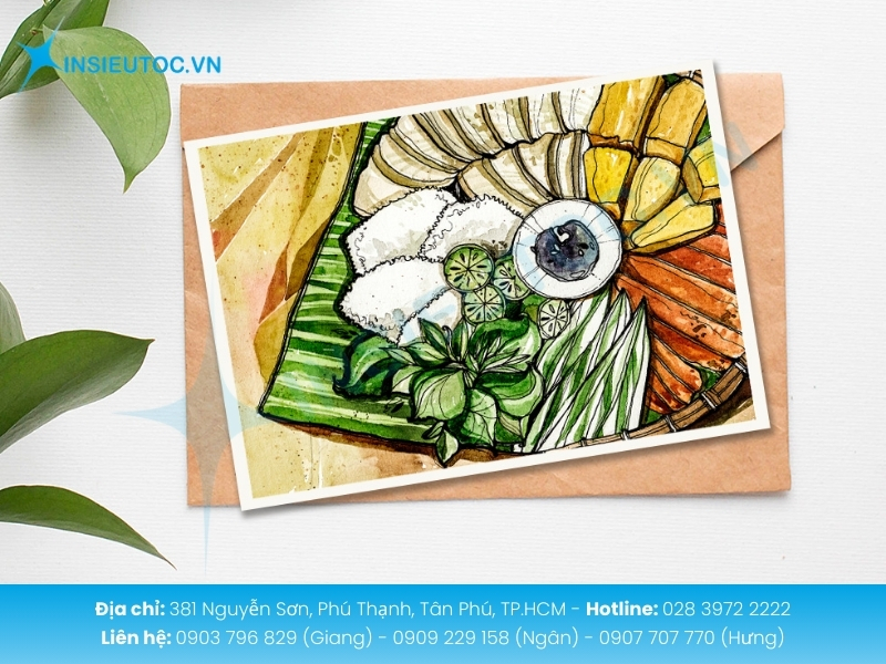 Bưu thiếp khổ A6 chuẩn quốc tế nhỏ gọn dễ gửi tặng