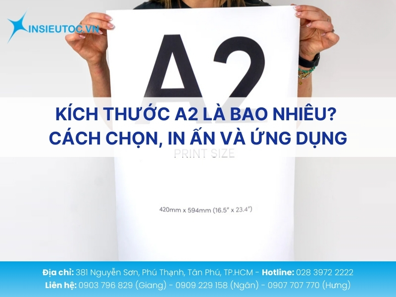 Khổ giấy A2 tiêu chuẩn ISO tối ưu cho in ấn và thiết kế khổ lớn