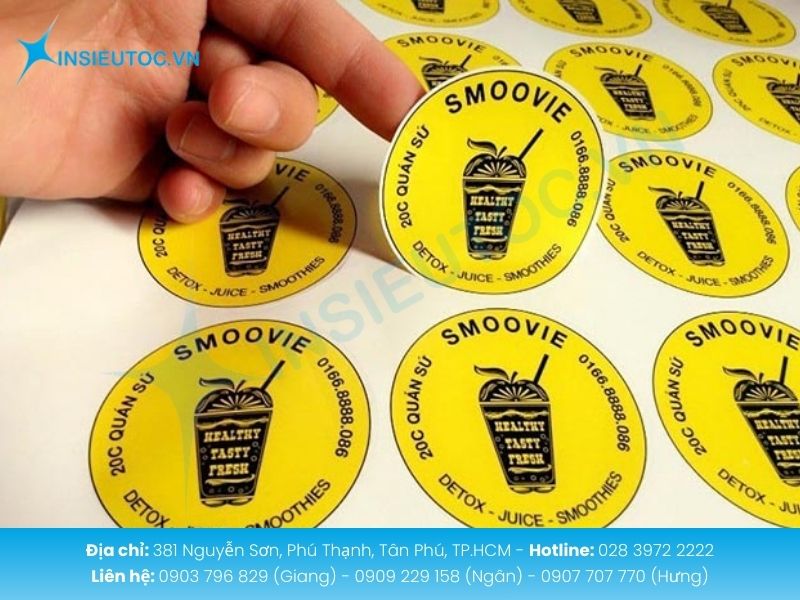 Sử dụng khổ A4 in tem nhãn