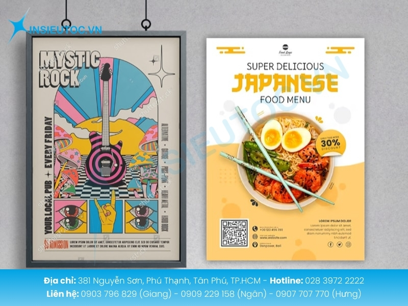 Poster sự kiện nổi bật thu hút ánh nhìn không chiếm nhiều diện tích