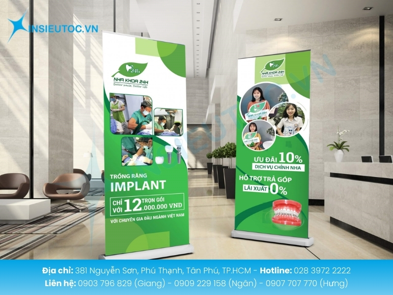 Poster trong nhà nổi bật thu hút ánh nhìn không chiếm diện tích