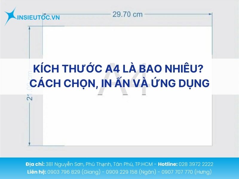 Tìm hiểu kích thước khổ giấy A4
