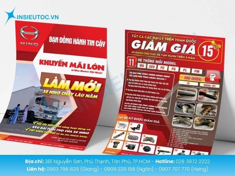 Flyer phát tay nhỏ gọn dễ cầm dễ mang theo