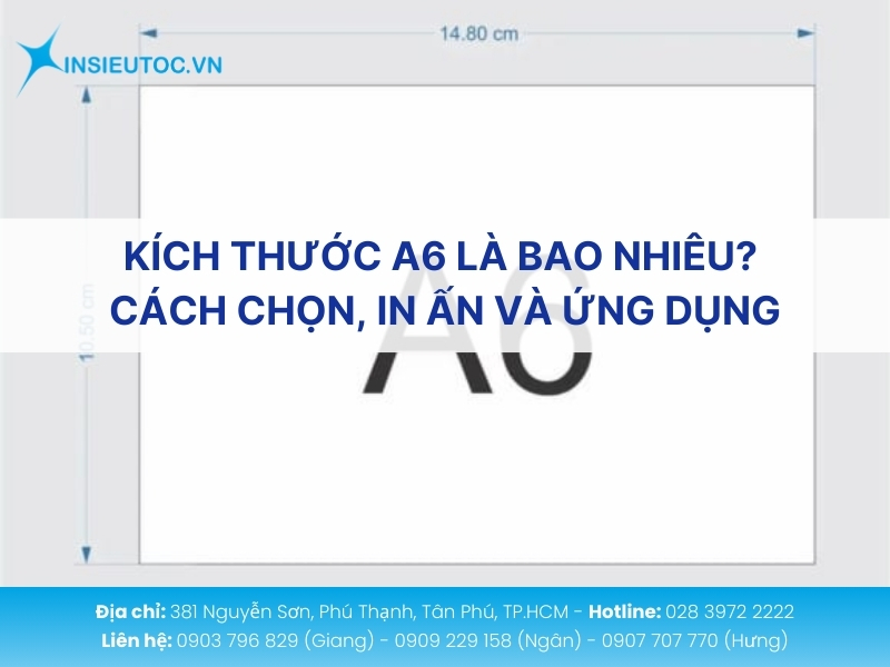 Khổ giấy A6 tiêu chuẩn nhỏ gọn tối ưu in ấn và thiết kế