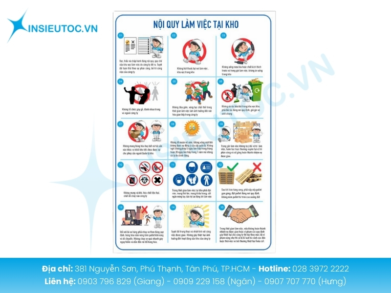 Sơ đồ quy trình A3 giúp công nhân dễ nhìn từ xa