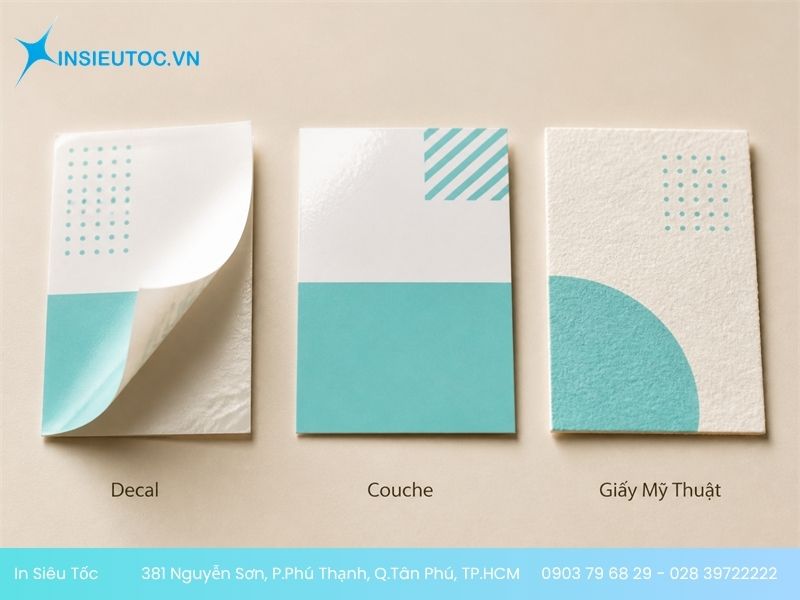 Chất liệu và định lượng giấy phù hợp khổ A8