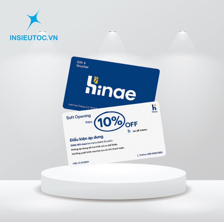 In gift voucher phiếu quà tặng cao cấp theo yêu cầu