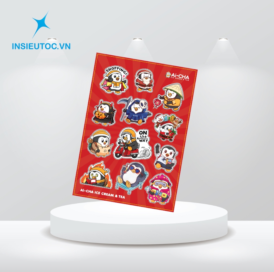 In decal tem nhãn dán chống nước, chất lượng bền màu