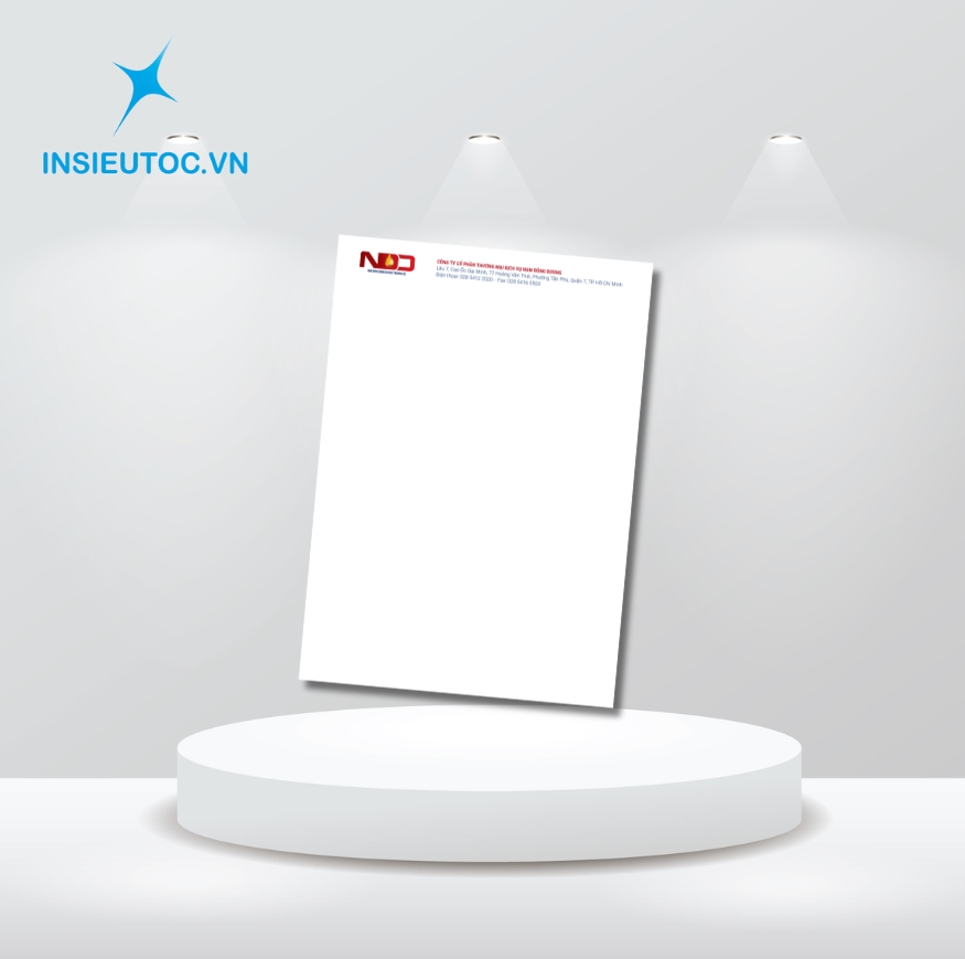 In giấy tiêu đề công ty (letterhead) chuyên nghiệp, số lượng lớn