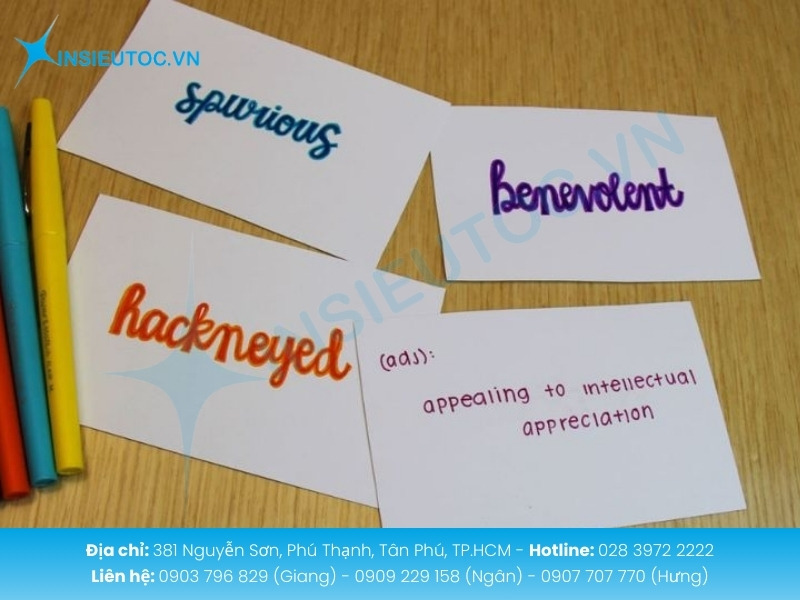 Flashcard A7 tiện học mọi lúc mọi nơi
