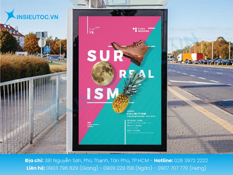 Poster quảng cáo B0, B1 phủ hình ảnh lớn cho chiến dịch ngoài trời