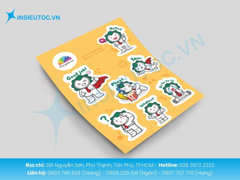 Kích thước A8 lý tưởng để in tem mã vạch và logo dán bao bì