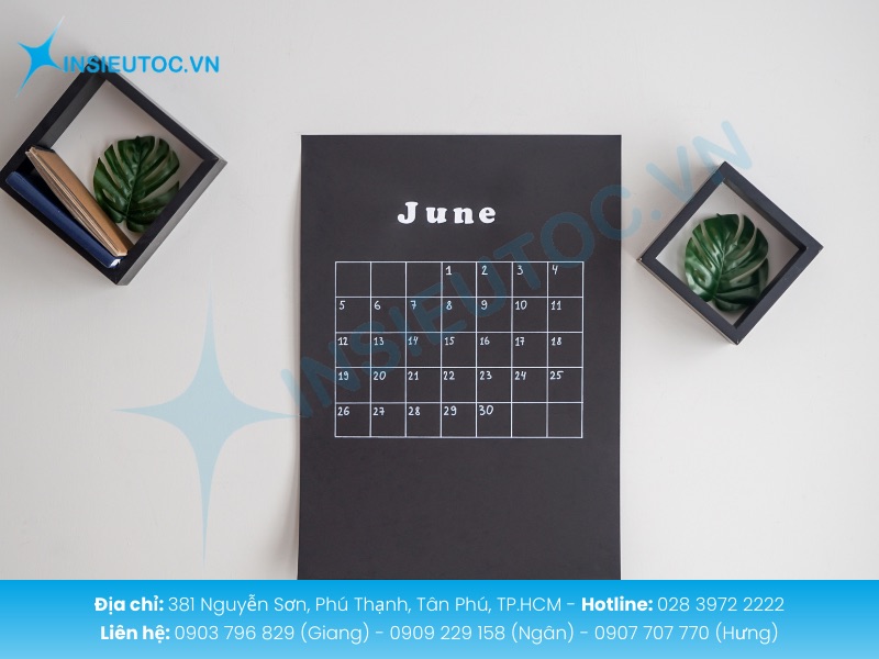 Lịch treo tường POSM B2, B3 tối ưu tầm nhìn tại điểm bán