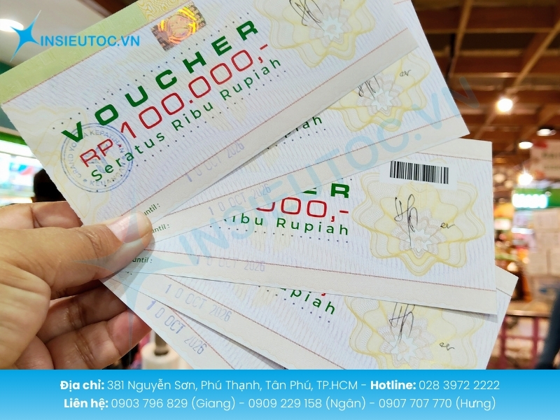 Voucher A7 nhỏ gọn tiện cất ví tăng tỷ lệ quay lại