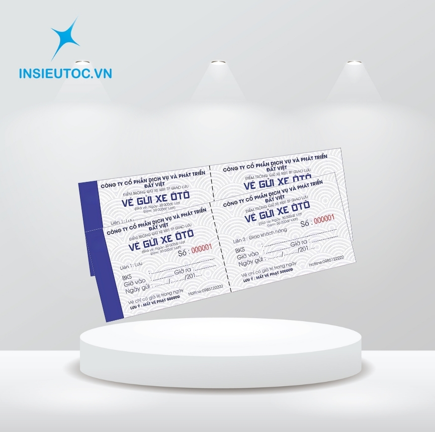 In phiếu giữ xe cuộn, phiếu đỗ xe theo yêu cầu