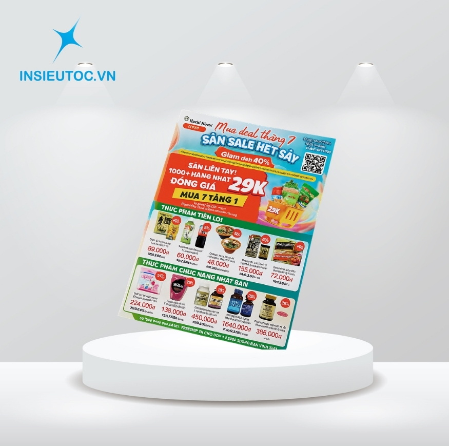 In tờ rơi quảng cáo, tờ gấp giá rẻ, giao hàng nhanh