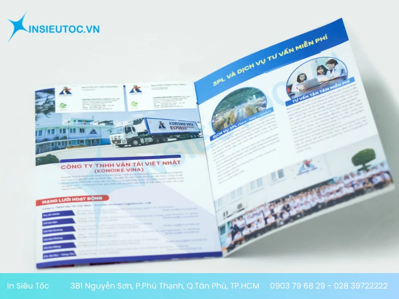 Mẫu catalogue doanh nghiệp sau khi in hoàn thiện