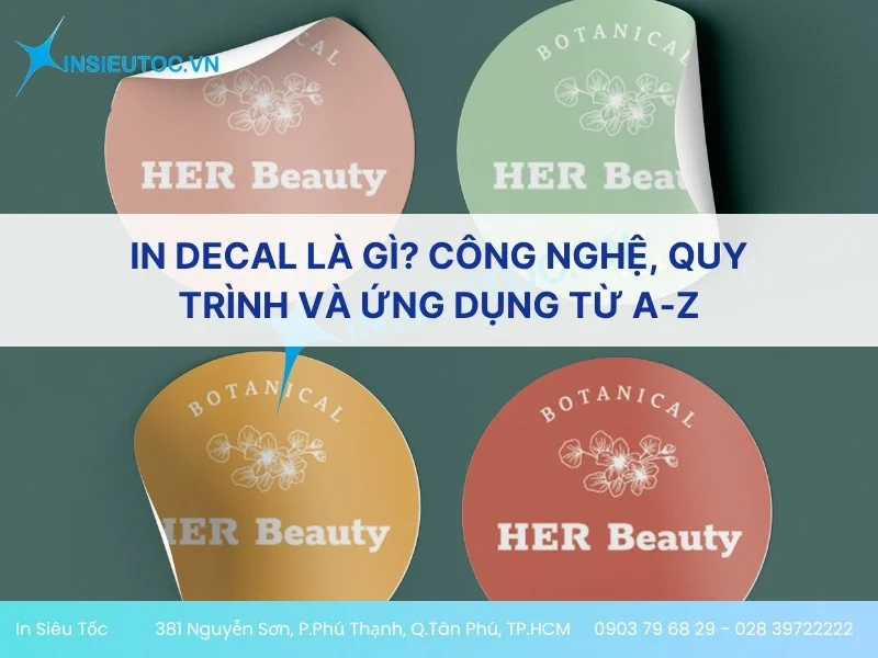 Mẫu sticker decal thành phẩm với nhiều màu sắc.