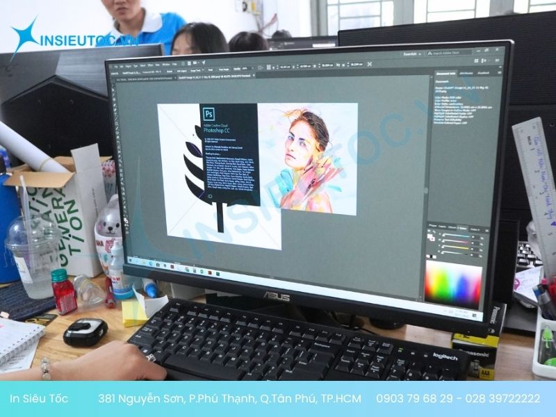Đội ngũ In Siêu Tốc chỉnh sửa file thiết kế