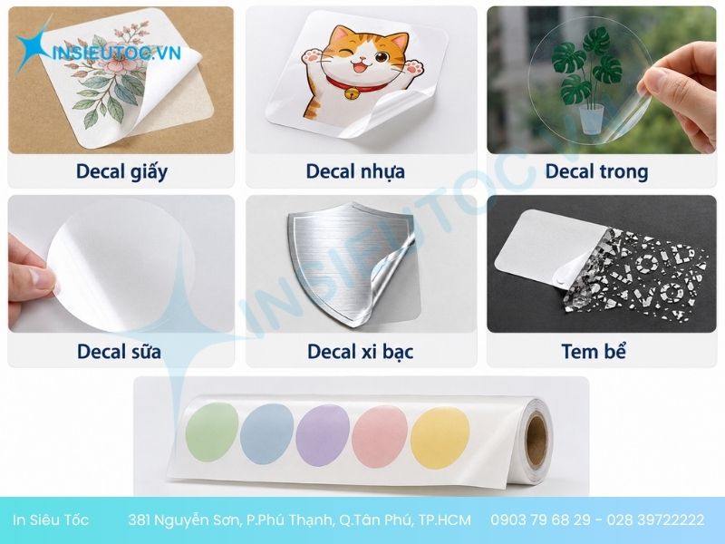 7 loại chất liệu dùng để in decal bế