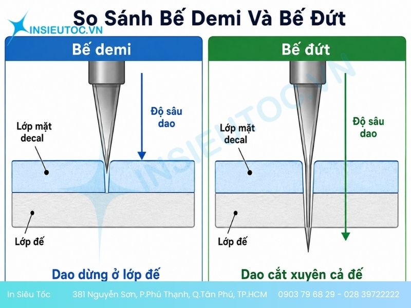 So sánh bế demi và bế đứt