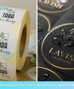 Kiểu bế và gia công decal tròn