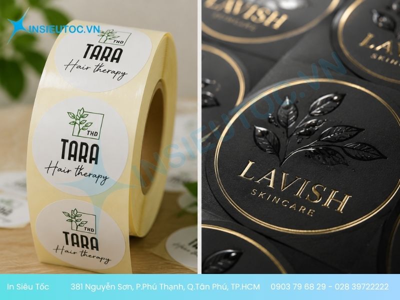 Kiểu bế và gia công decal tròn