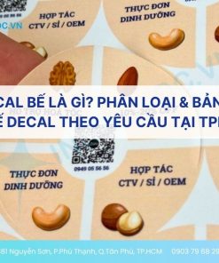 In Decal Bế Là Gì? Phân Loại & Bảng Giá In Bế Decal Theo Yêu Cầu Tại TPHCM