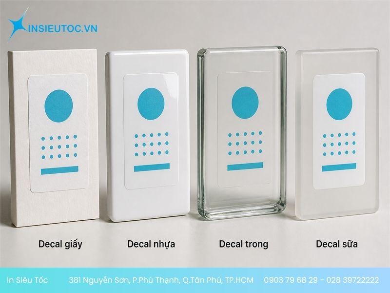 4 loại chất liệu decal thường sử dụng khi in tem nhãn phụ