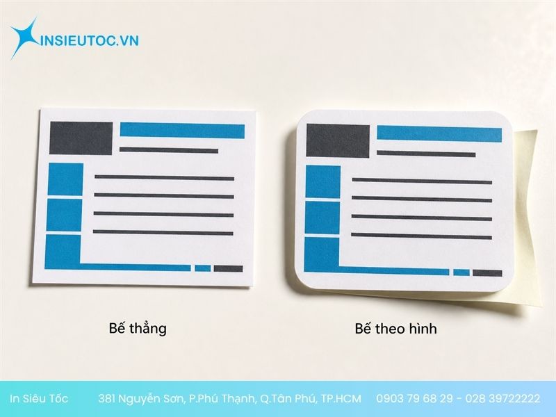 So sánh tem phụ bế thẳng và tem phụ bế theo hình bo góc