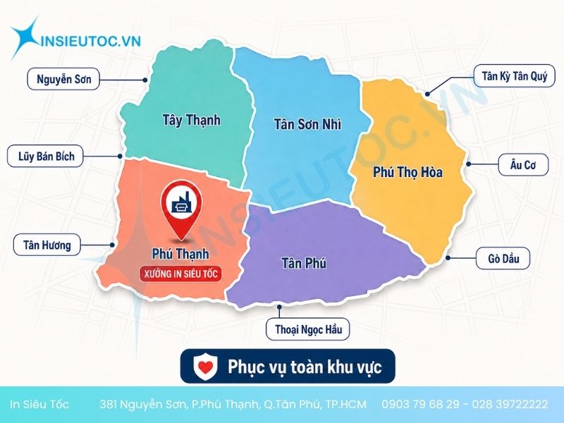 In Siêu Tốc nhận in hộp giấy trên toàn bộ quận Tân Phú