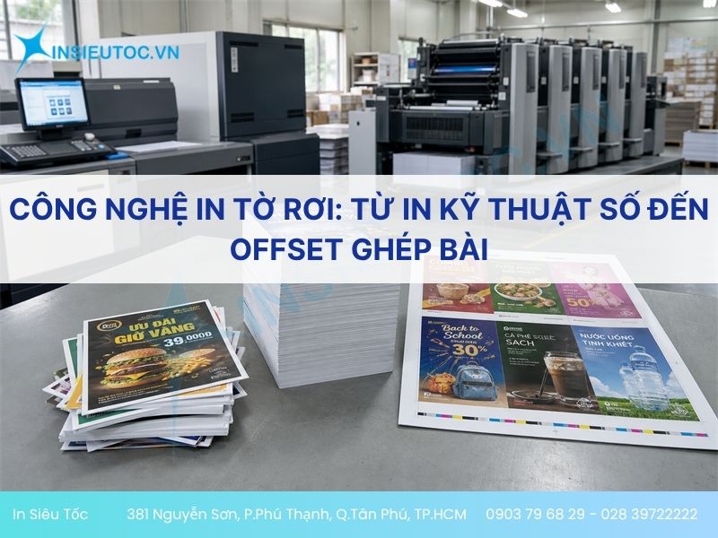 Công Nghệ In Tờ Rơi: Từ In Kỹ Thuật Số Đến Offset Ghép Bài