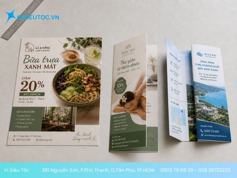 Mẫu các tờ rơi, tờ gấp