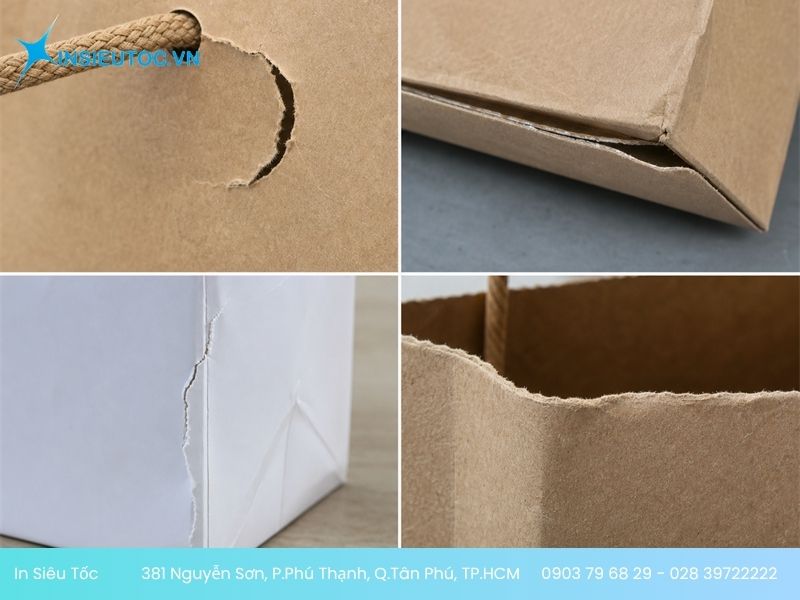4 chỗ túi giấy thường bị hỏng