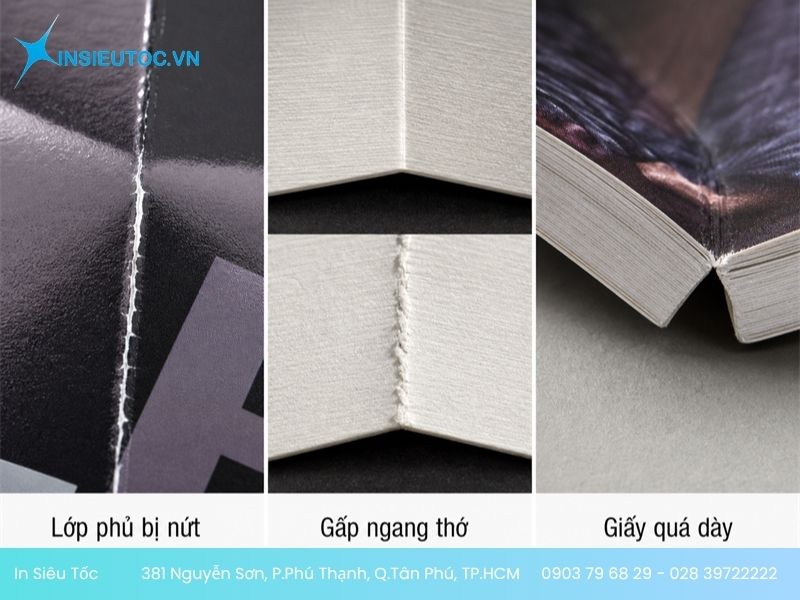 Các lỗi thường làm cho tờ gấp bị nứt