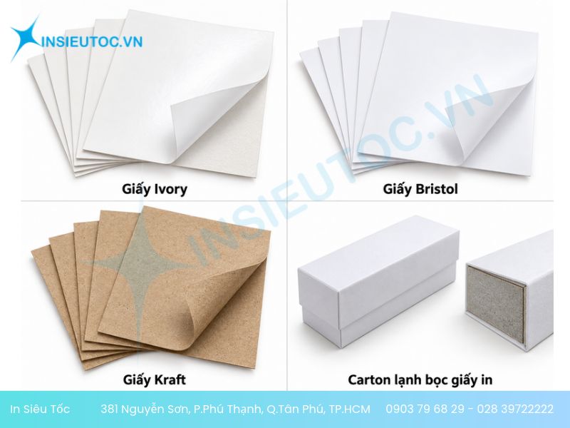 4 loại giấy thường dùng để làm hộp son giấy
