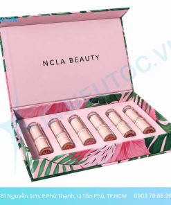Set hộp son giấy màu hồng